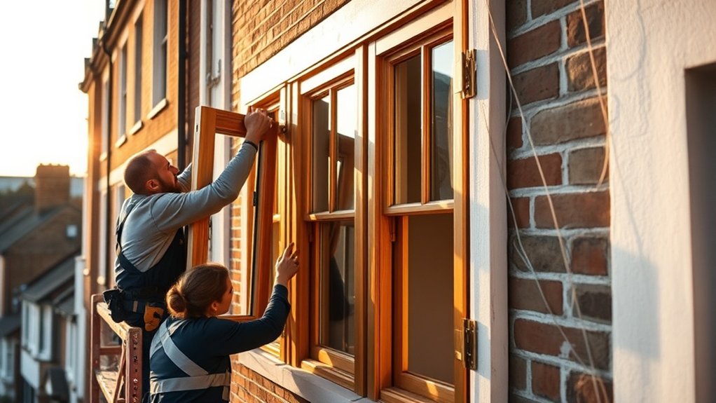 Wooden Window Installation Brixton